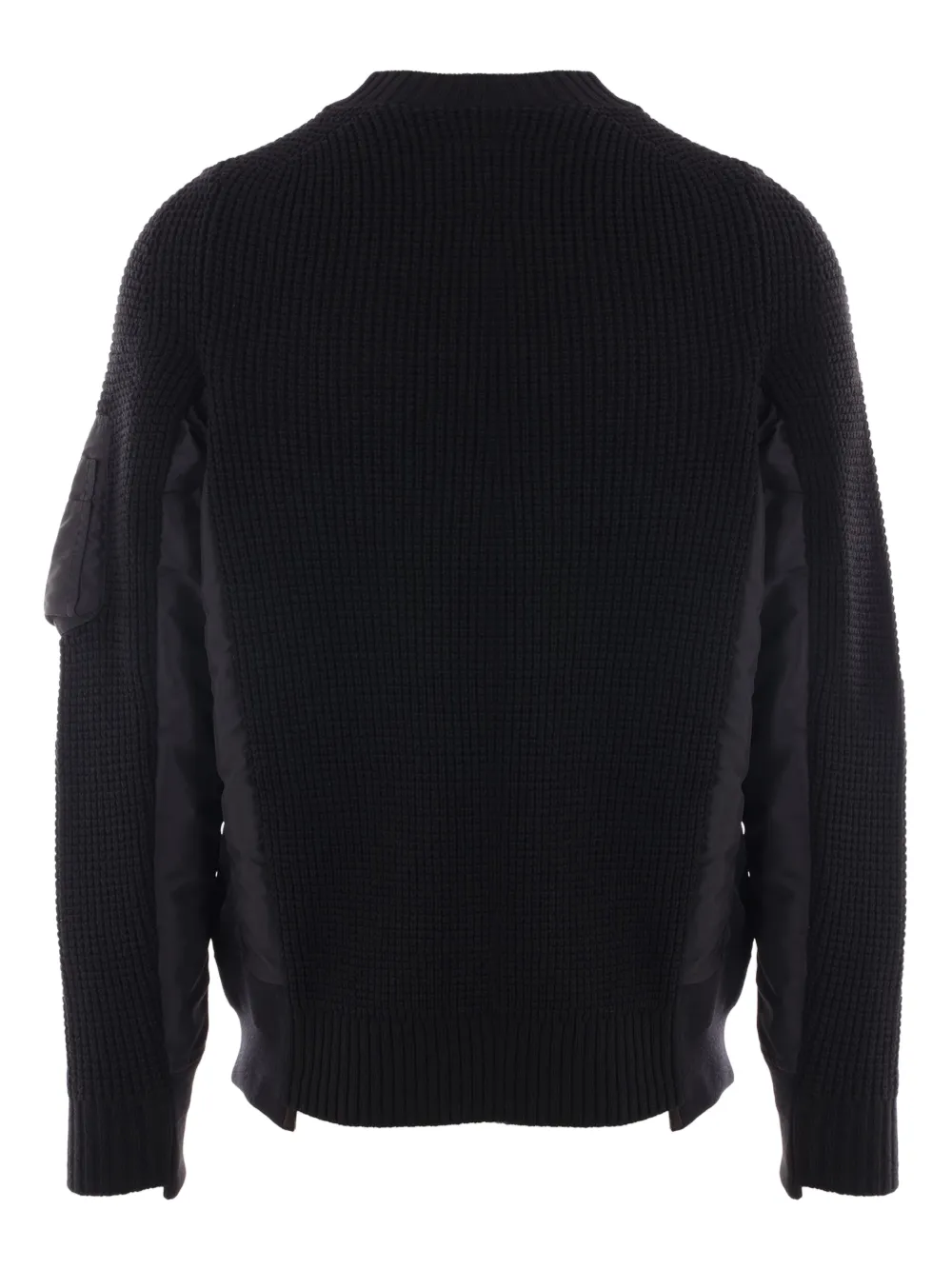 sacai Sweater met wafelpatroon - Zwart