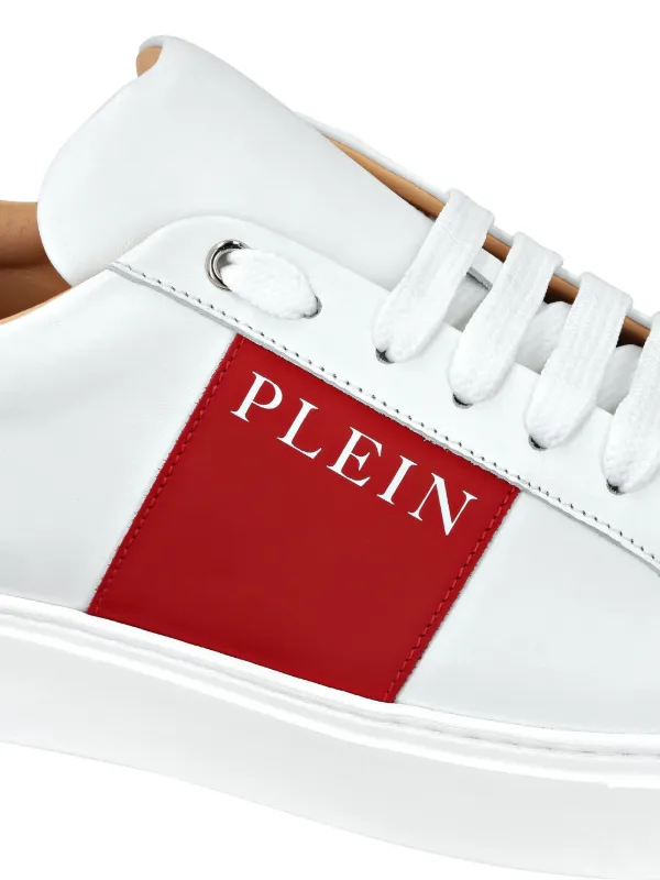 Philipp Plein logo-print Nappa Leather Sneakers White FARFETCH PH