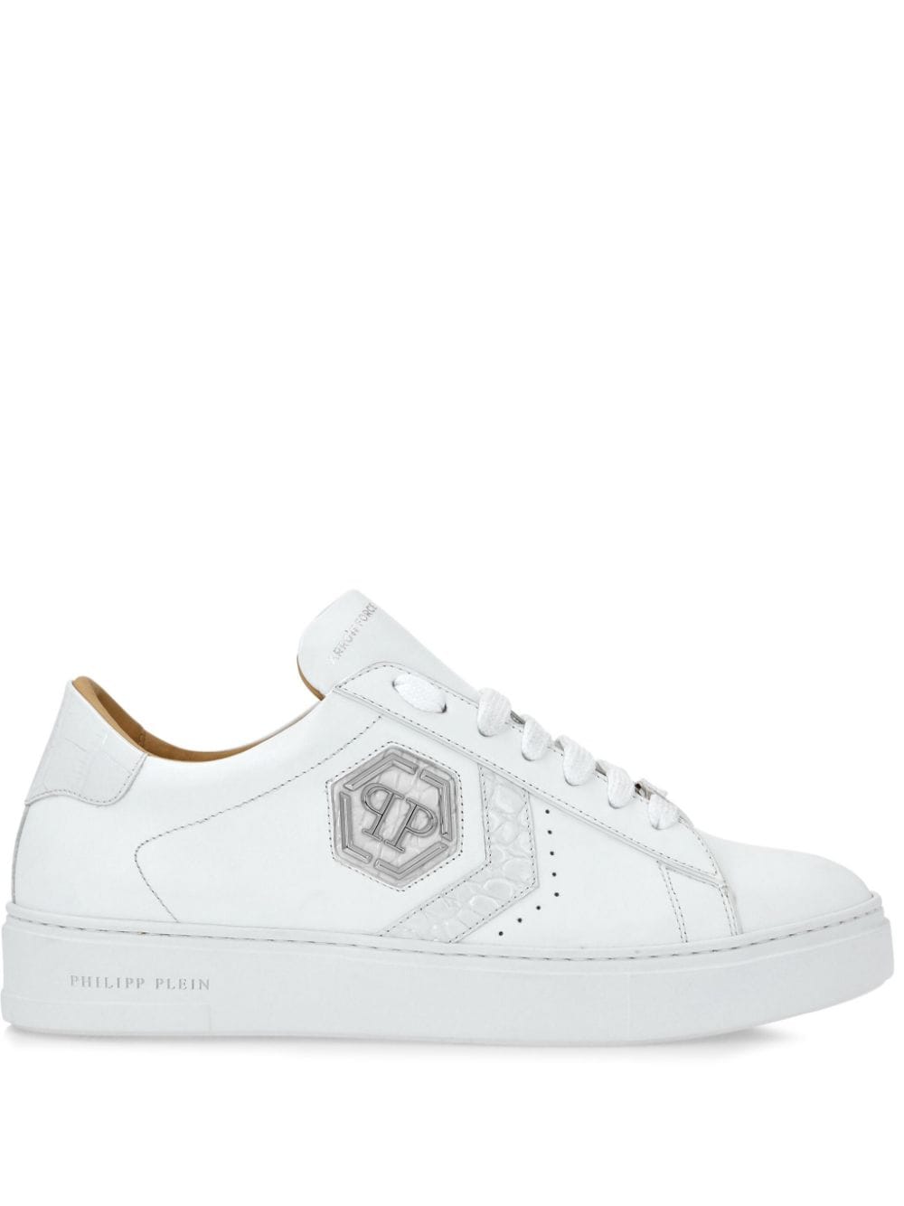 Philipp Plein Sneakers met logopatch Wit