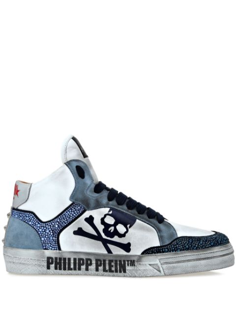 Philipp Plein Strass Retrokickz TM Hi-Top Sneakers Men