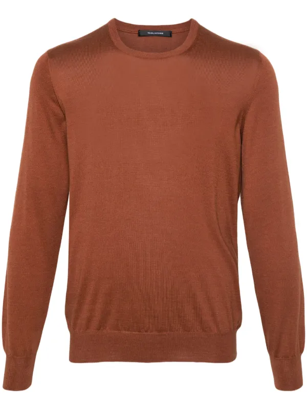 Tagliatore クルーネックプルオーバー ブラウン FW24/25 Tagliatore クルーネック プルオーバー | ブラウン | FARFETCH JP