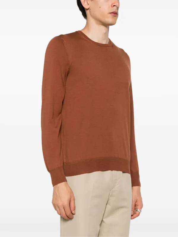 Tagliatore クルーネックプルオーバー ブラウン FW24/25 Tagliatore クルーネック プルオーバー | ブラウン | FARFETCH JP