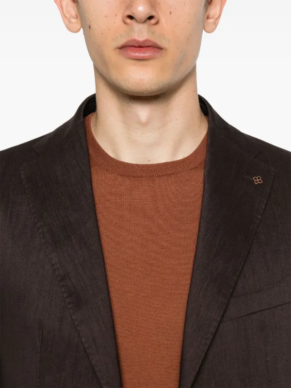 Tagliatore クルーネックプルオーバー ブラウン FW24/25 Tagliatore クルーネック プルオーバー | ブラウン | FARFETCH JP