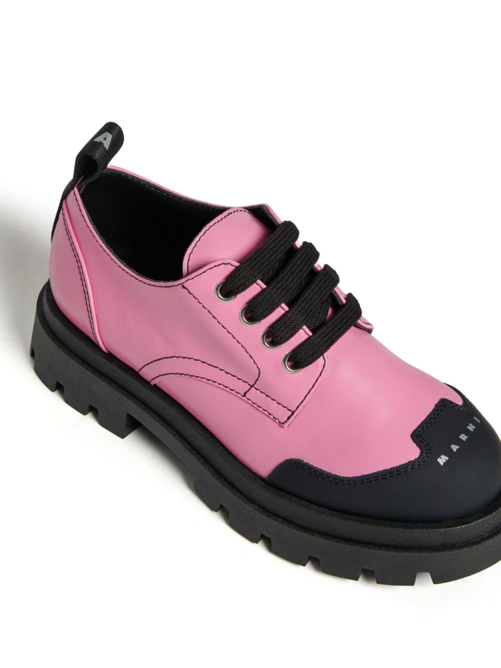 Marni Kids leather derby shoes Pink