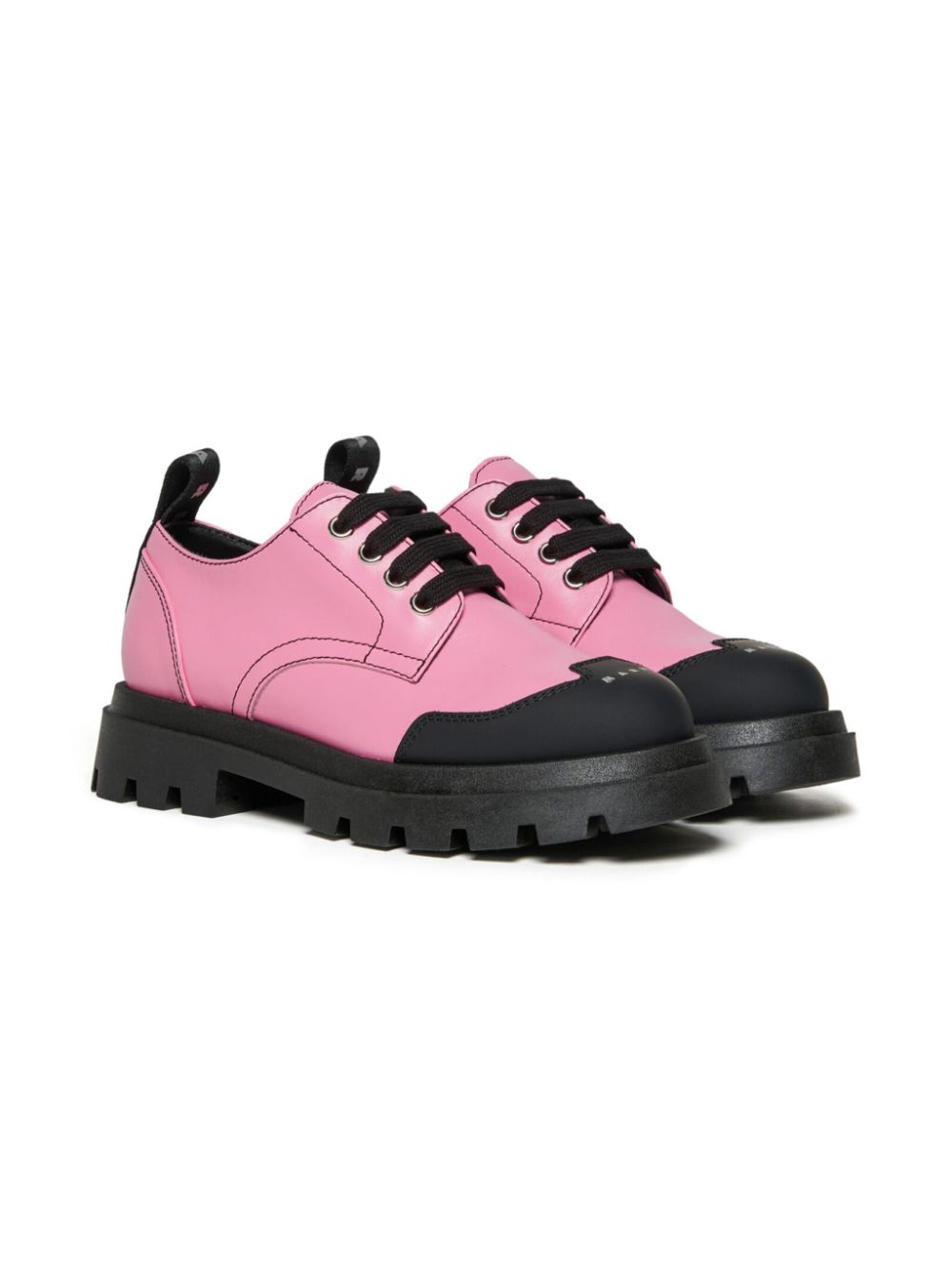 Marni Kids leather derby shoes Pink