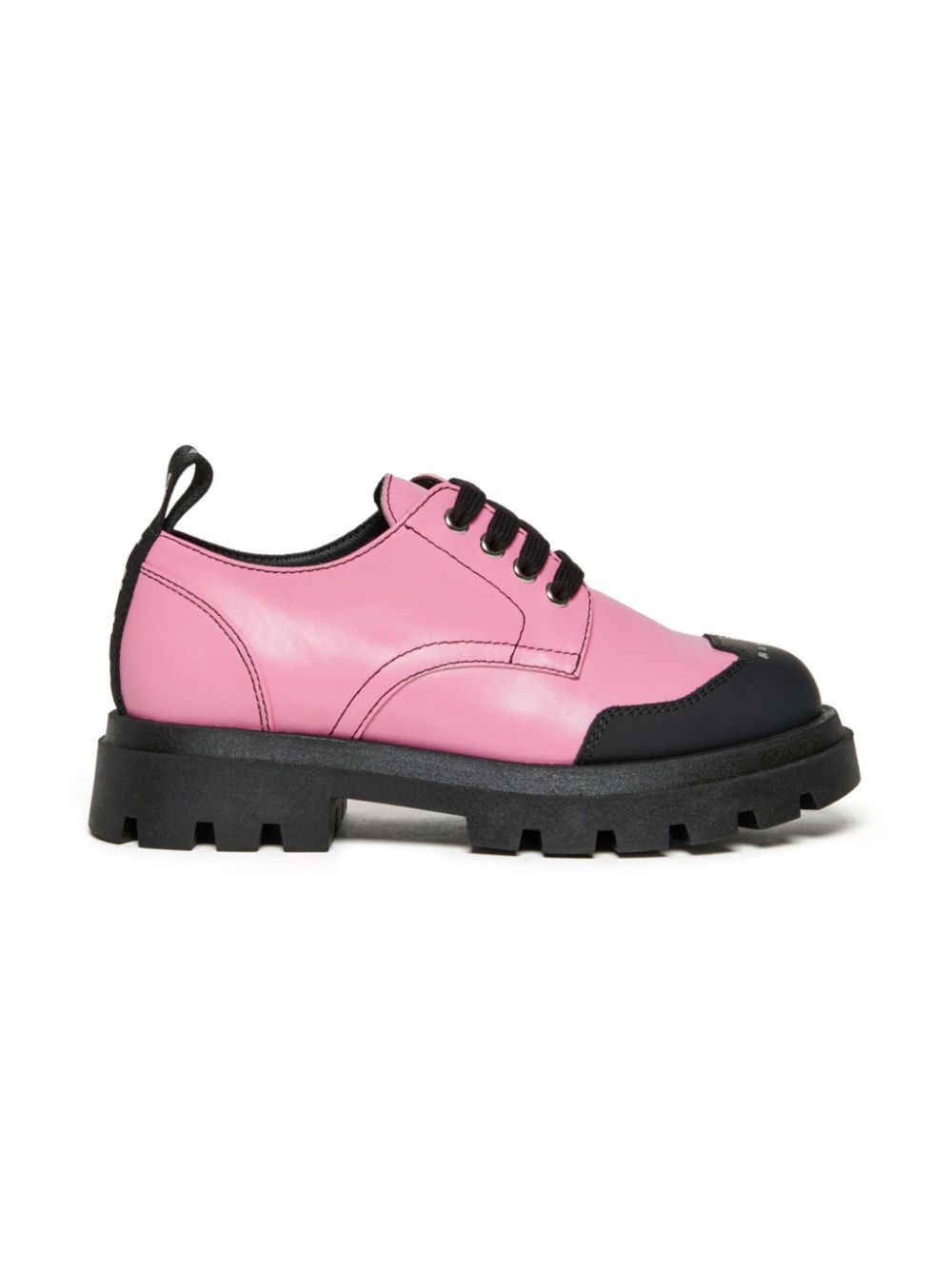 Marni Kids leather derby shoes - Roze