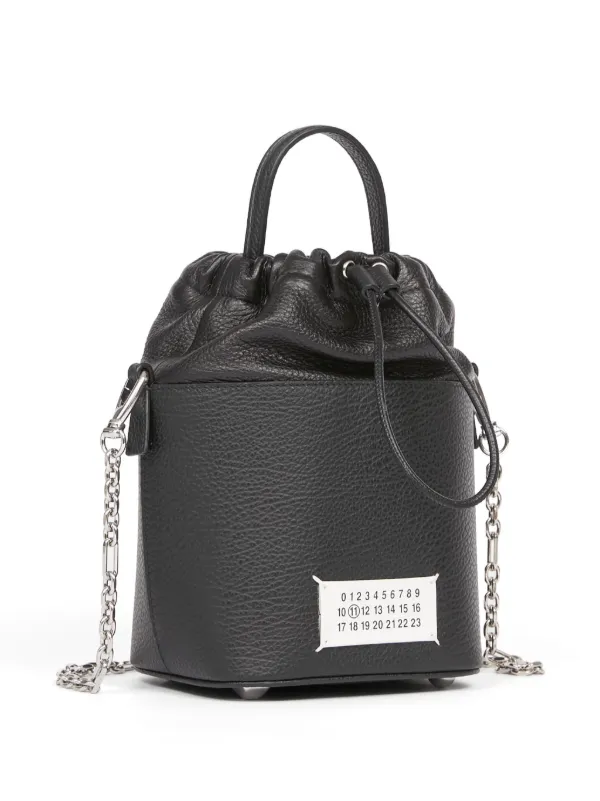 Maison Margiela 5AC レザーバケットバッグ S | ブラック Maison Margiela 5AC レザーバケットバッグ S | ブラック