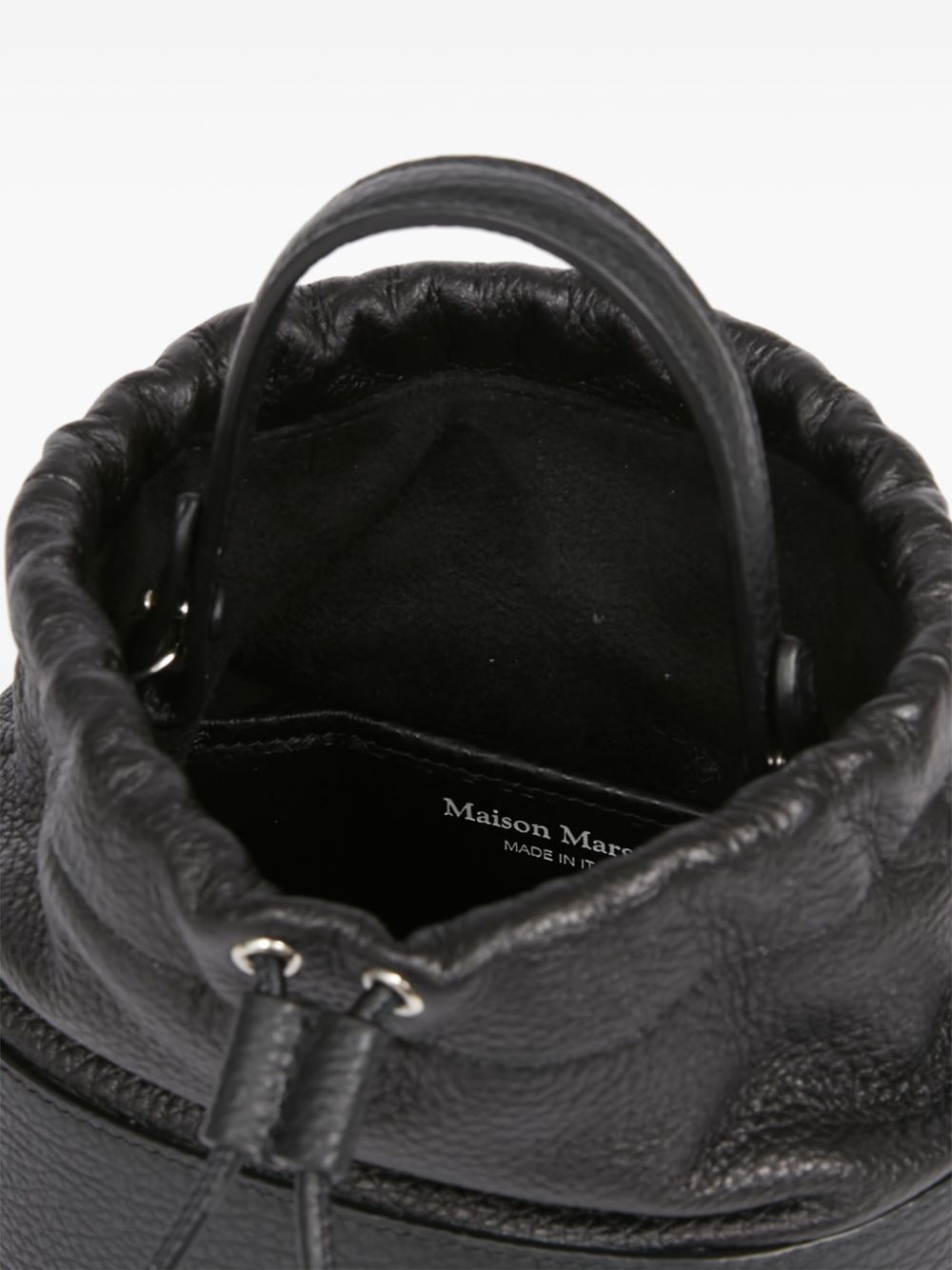 Maison Margiela small 5AC grained leather bucket bag Men