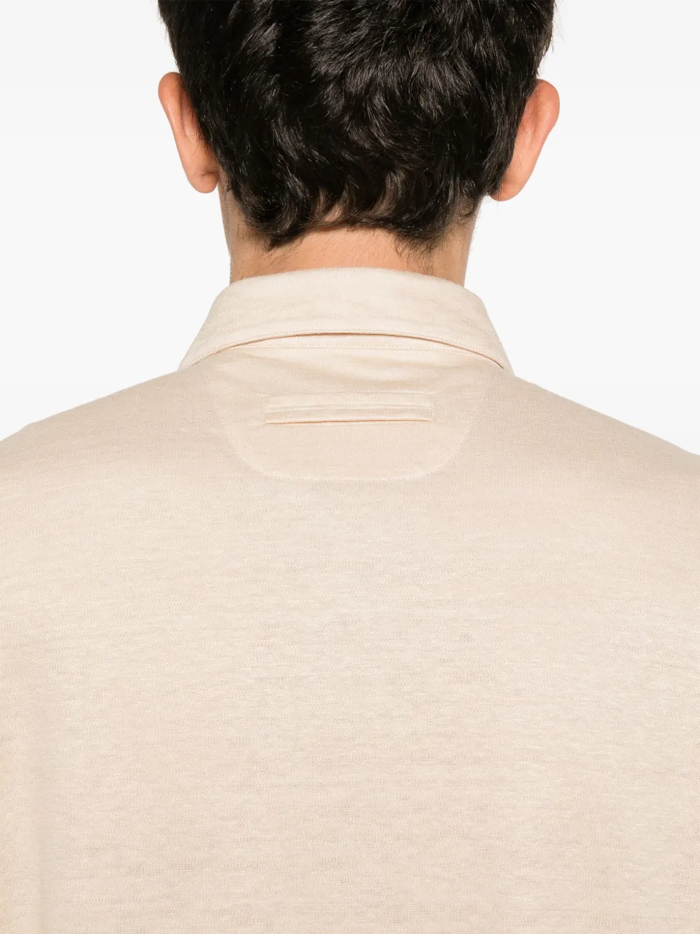 Zegna Linnen poloshirt Beige