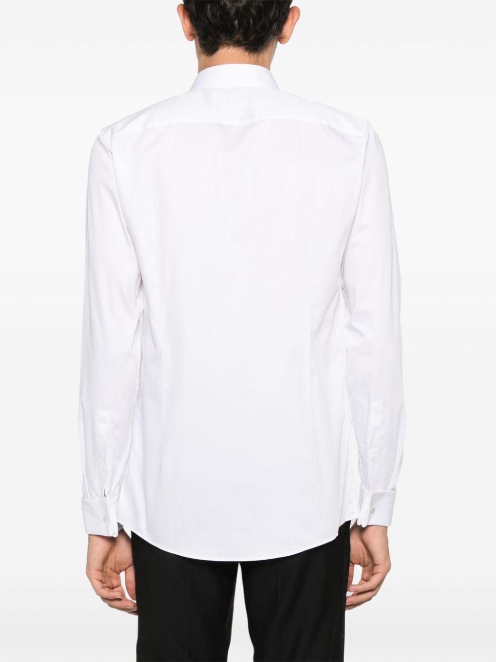 Shop Hugo French-cuffs Poplin Shirt In White