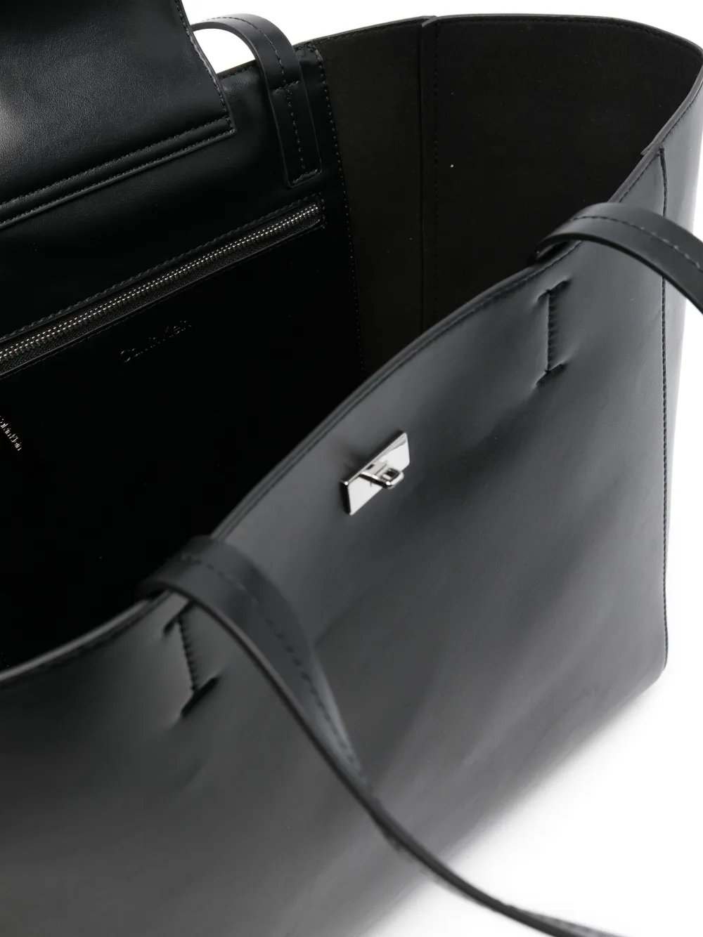 Calvin Klein Shopper van imitatieleer Zwart