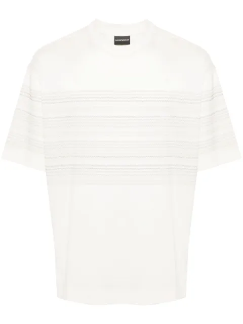 Emporio Armani striped crew neck T-shirt