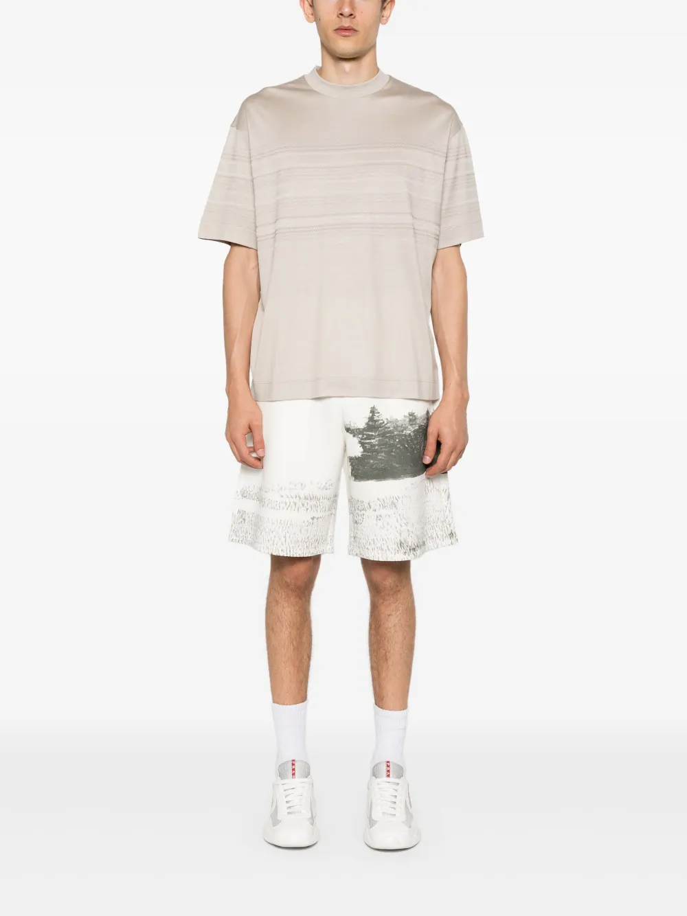 Emporio Armani Trainingsshorts met print - Beige