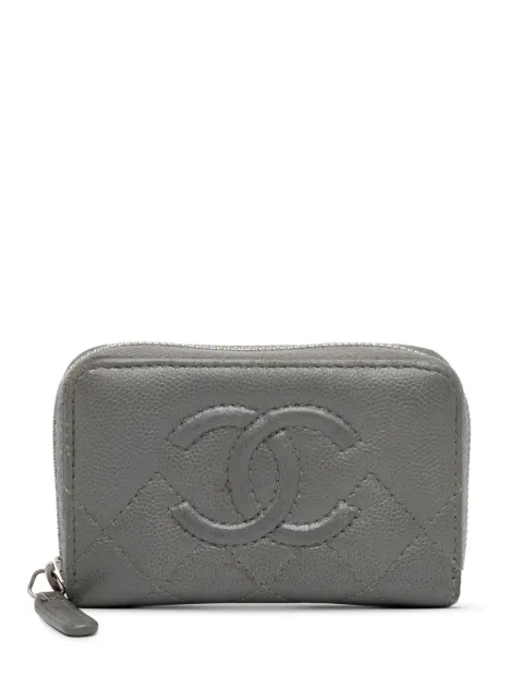 CHANEL Pre-Owned 2017-2018 CC Caviar Zip coin pouch
