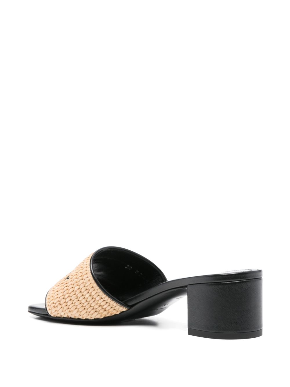 Givenchy 50mm logo-embroidered raffia mules Neutrals