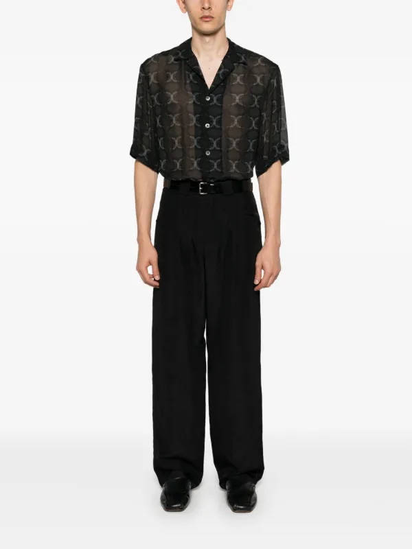 Giorgio Armani Tailored loose-cut Trousers | Black | FARFETCH JO