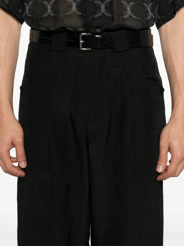 Giorgio Armani Tailored loose-cut Trousers | Black | FARFETCH JO