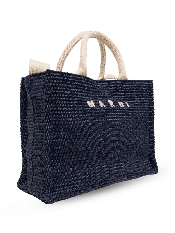 Marni ラフィア ハンドバッグ | ブルー | FARFETCH JP