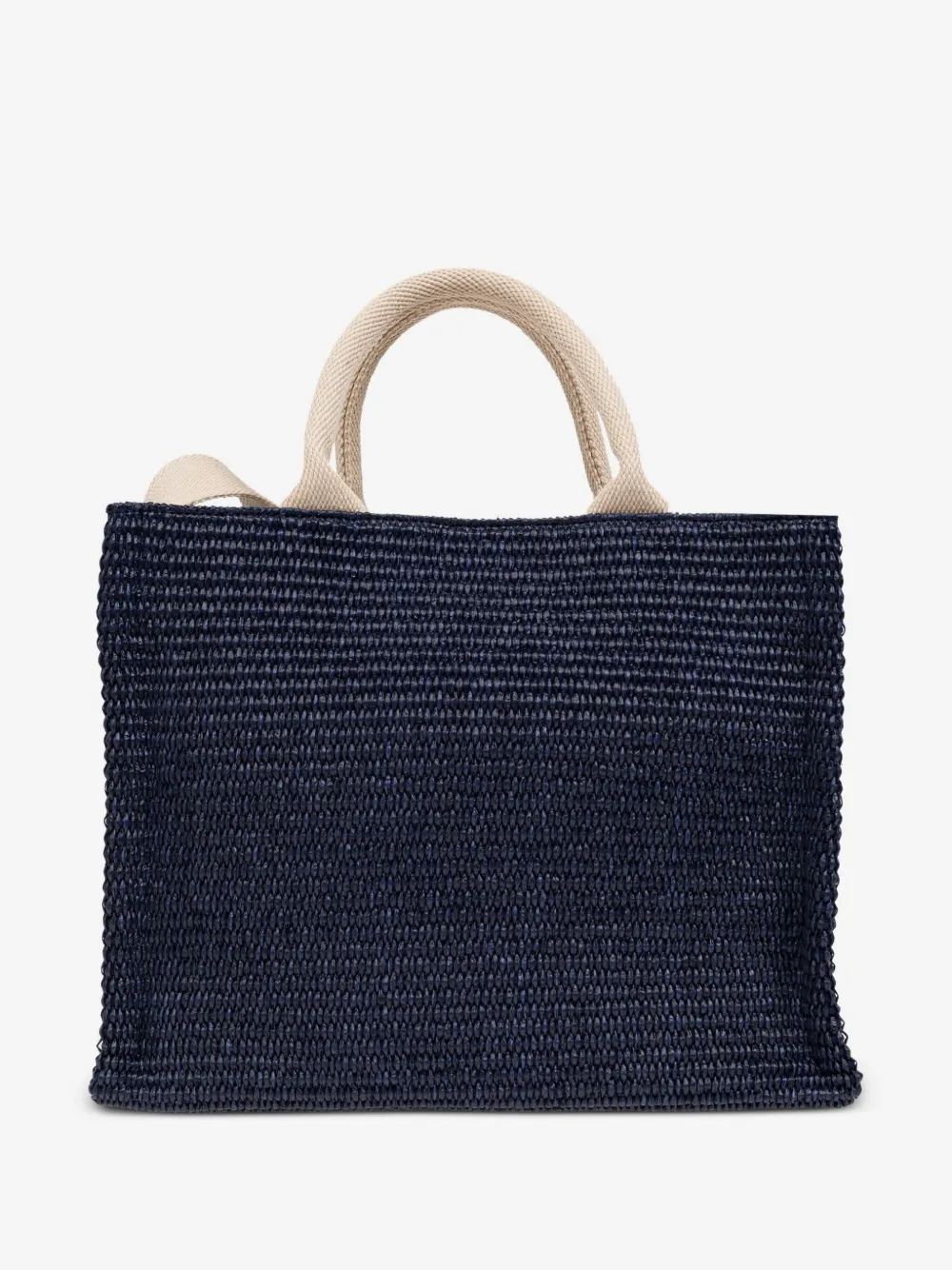MARNI LEATHER KNITTED TOTE HAND BAG MARNI Leather-trimmed beaded 