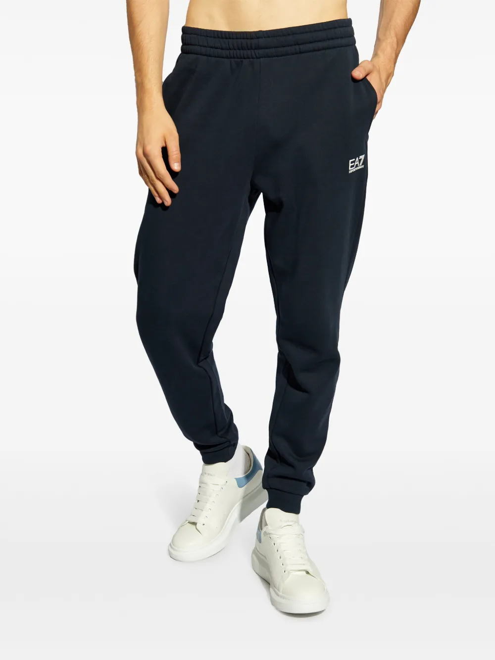 Ea7 Emporio Armani Trainingsbroek met logoprint Blauw