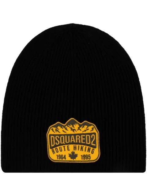 DSQUARED2 logo-appliqué wool beanie