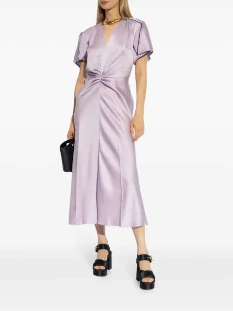 Victoria Beckham ruched satin midi dress 1324WDR005195D - 1