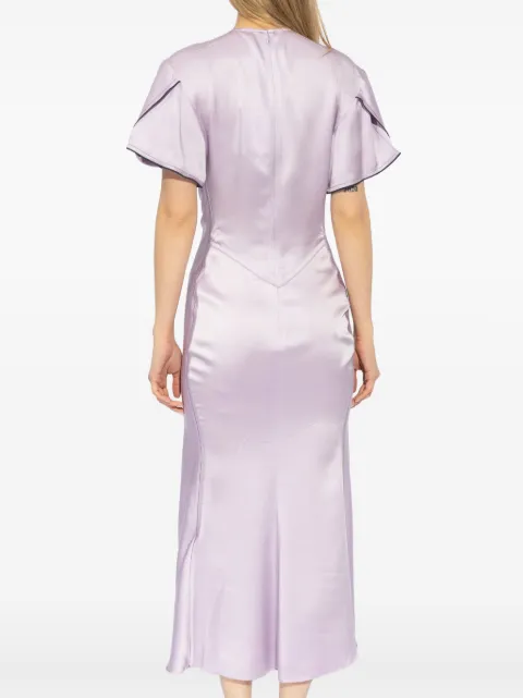 Victoria Beckham ruched satin midi dress 1324WDR005195D - 3