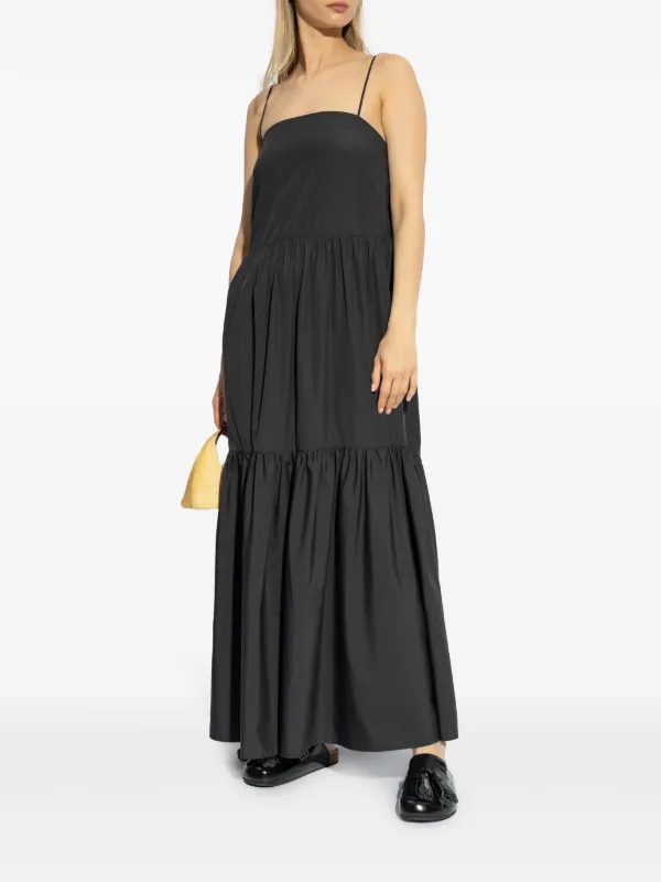 Rag & Bone Saige poplin-texture Cotton Dress | Black | FARFETCH