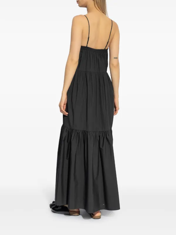 Rag & Bone Saige poplin-texture Cotton Dress | Black | FARFETCH