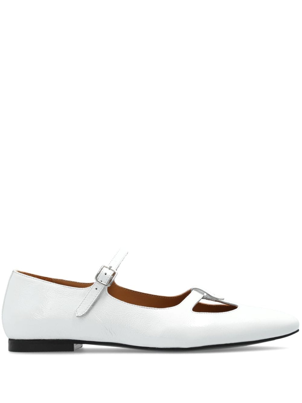 Apc Katie Leather Ballerina Shoes In White