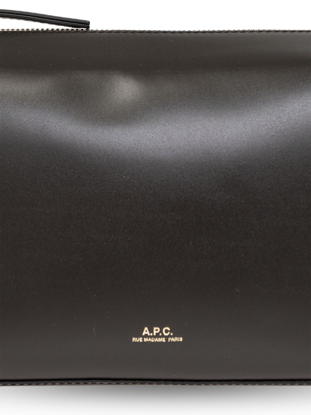 A.P.C. logo-print leather shoulder bag Women