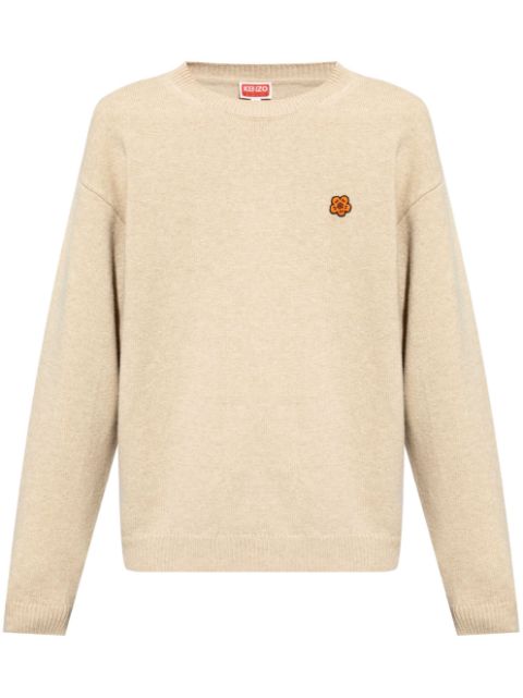 Kenzo Boke Flower-applique wool jumper Men