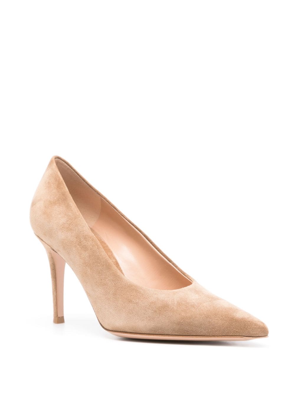 Gianvito Rossi Robbie 85 mm suède pumps Beige