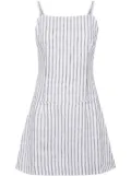 Reformation Phillipa stripe-print linen dress - White