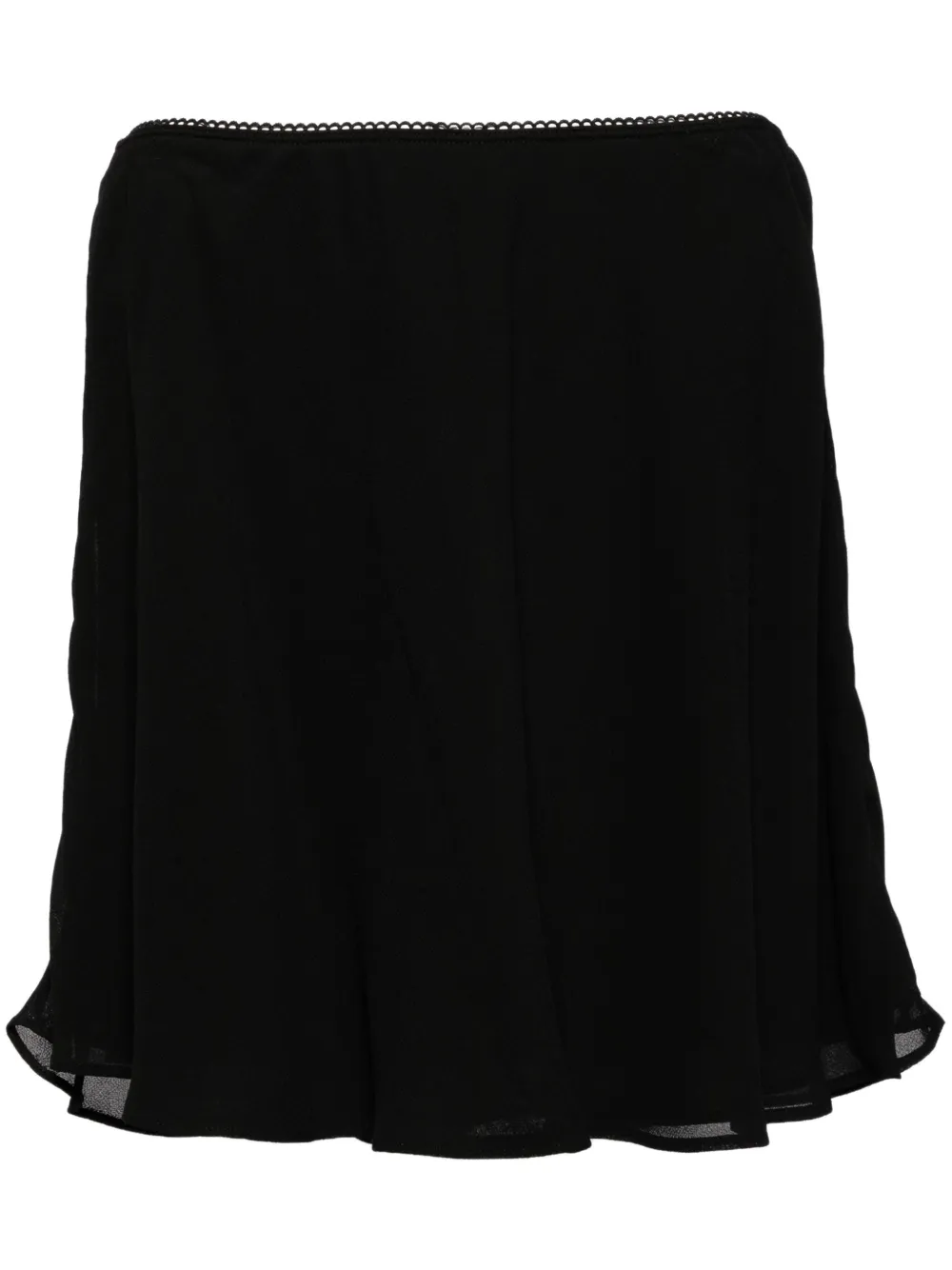Reformation Brandy Bow-detailing Miniskirt In Black