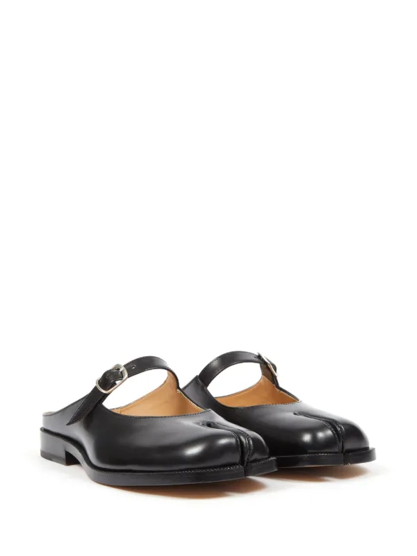 Maison Margiela Tabi City Leather Mules | Black | FARFETCH