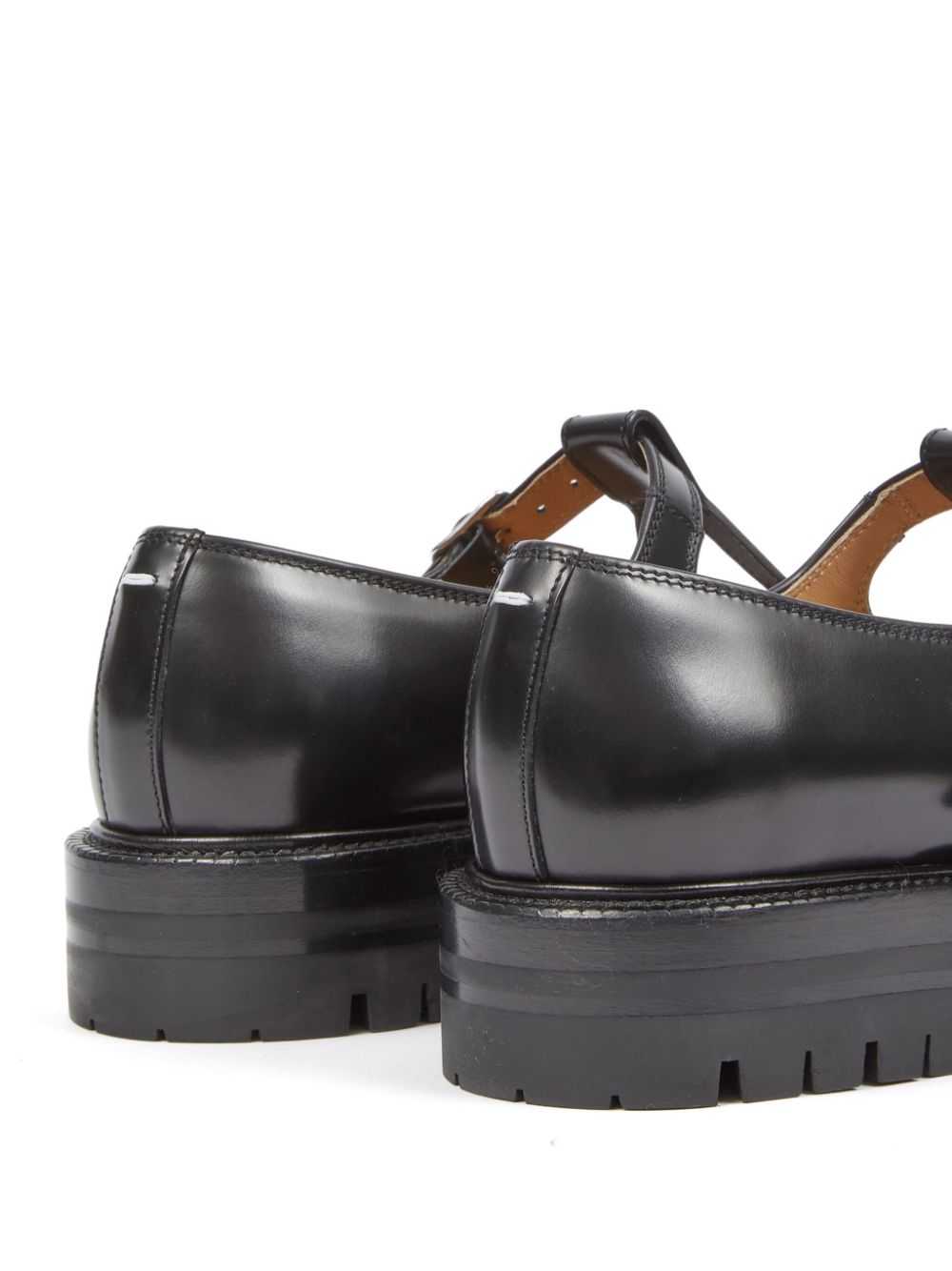 Maison Margiela Tabi County leren Mary Janes Zwart