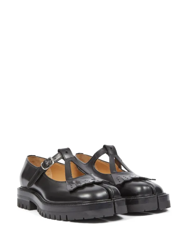 Maison Margiela Tabi County Leather Mary Janes | Black Maison Margiela Tabi County Leather Mary Janes | Black