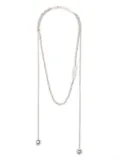 MM6 Maison Margiela Numbers-motif chain-link necklace - Silver