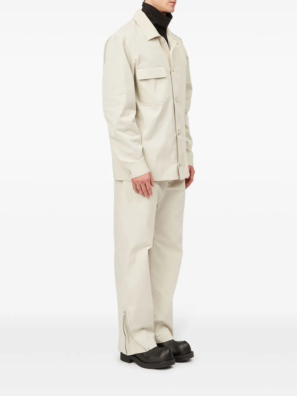 MM6 Maison Margiela Geweven katoenen shirtjack Beige