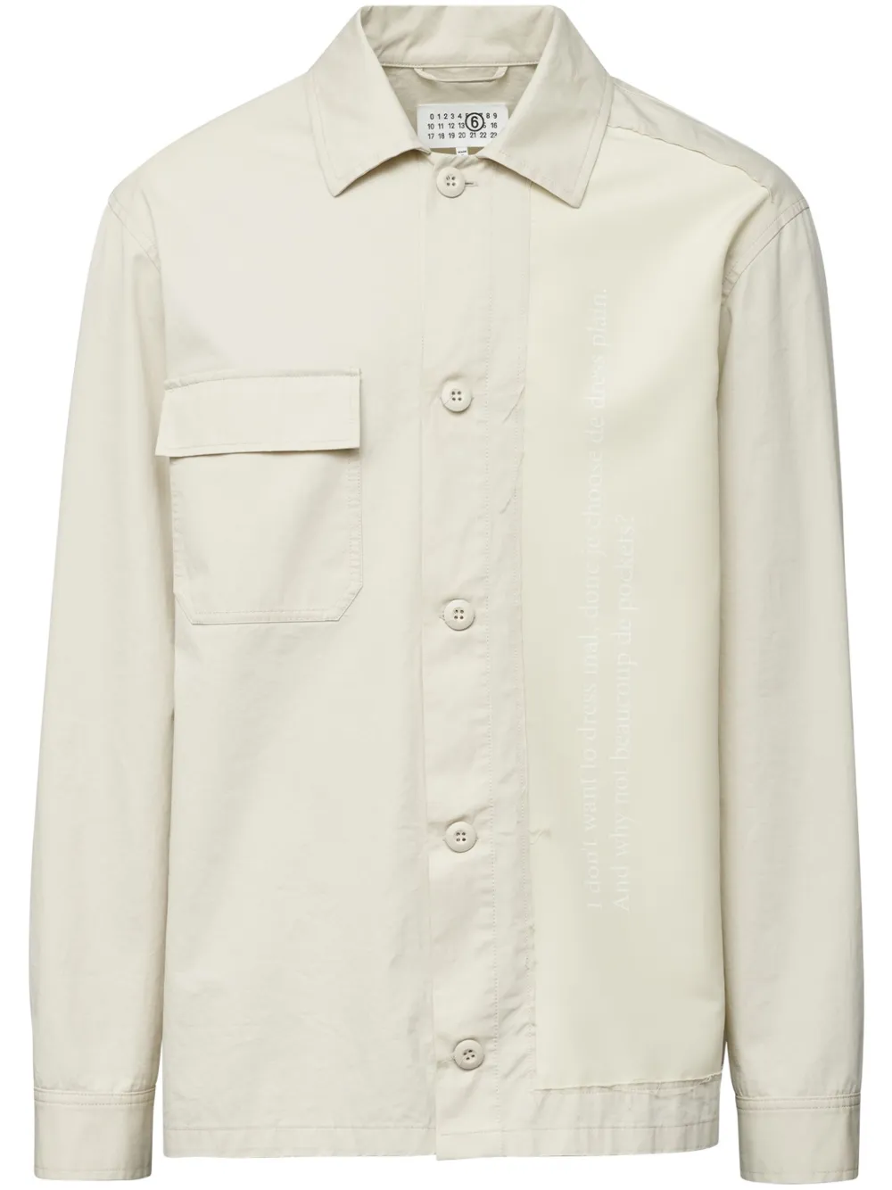 MM6 Maison Margiela Geweven katoenen shirtjack Beige