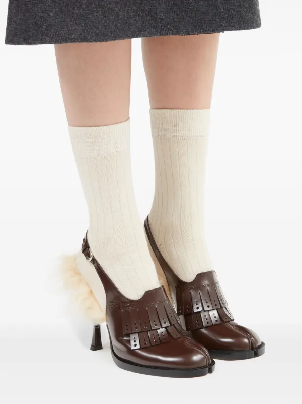 Maison Margiela Bourgeoise 100mm Leather Pumps | Brown Maison Margiela Bourgeoise 100mm Leather Pumps | Brown