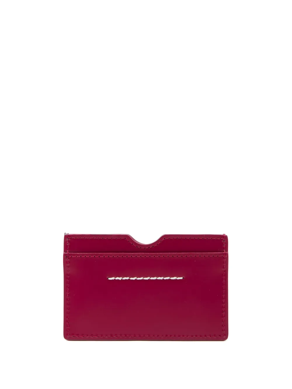 MM6 Maison Margiela Signature leren pasjeshouder - Rood