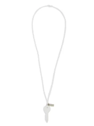 MM6 Maison Margiela Candle Waxed key-pendant Necklace | White