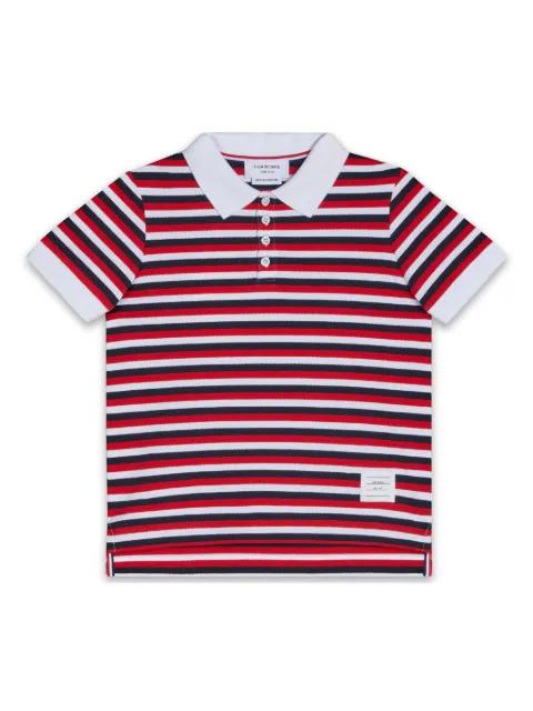 Thom Browne Kids striped polo t-shirt 
