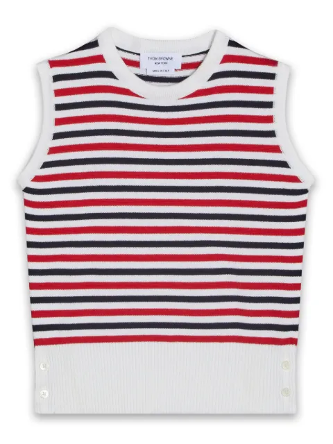 Thom Browne Kids top tejido de canalé sin mangas