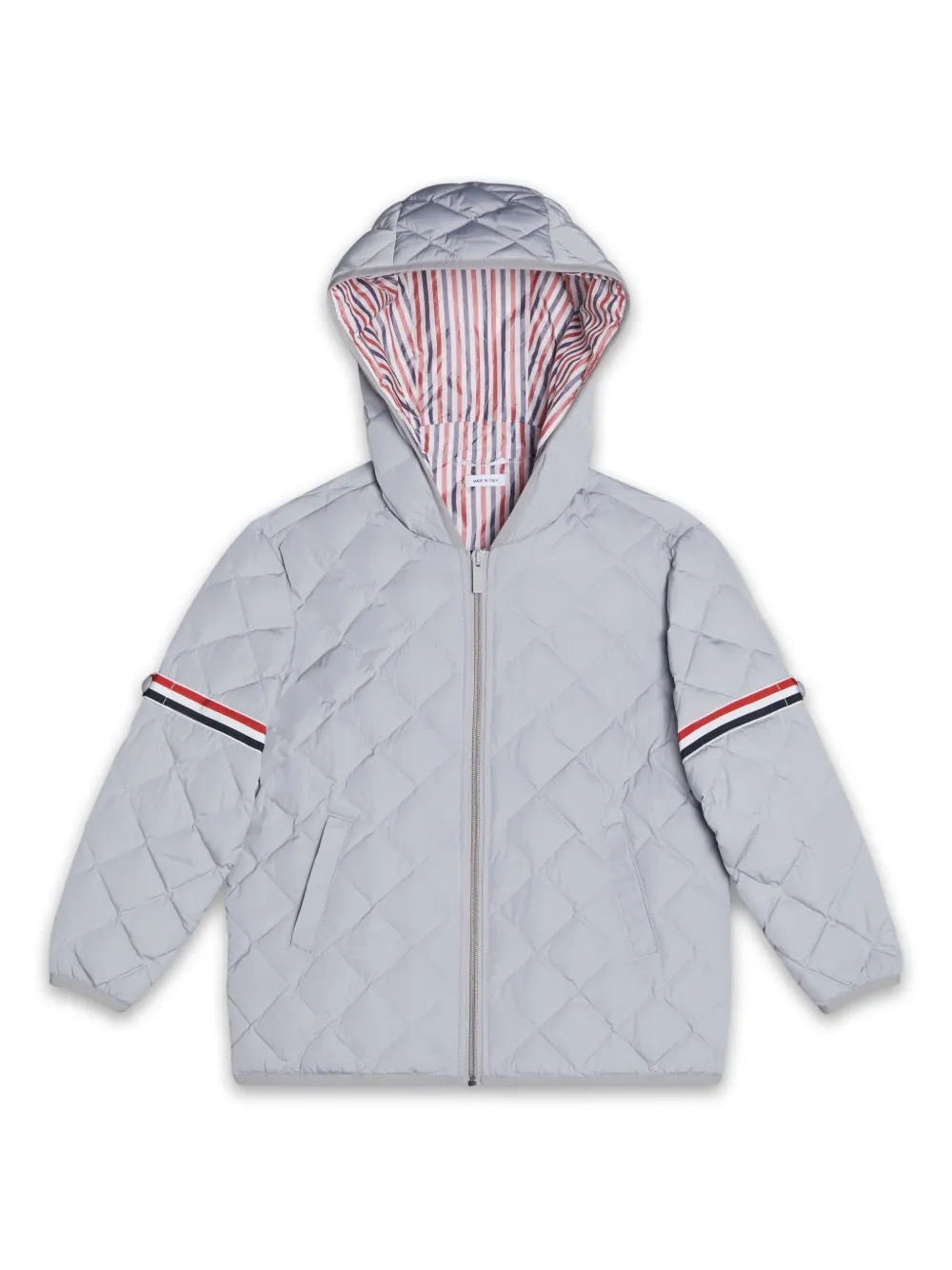 Thom Browne Kids キルティング ジャケット - グレー Thom Browne Kids キルティング ジャケット - グレー