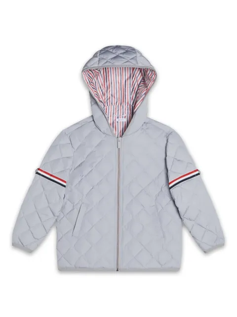 Thom Browne Kids chamarra capitonada con cierre