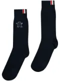 Thom Browne cartoon-jacquard socks - Blue