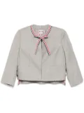 Thom Browne flannel cropped jacket - Grey